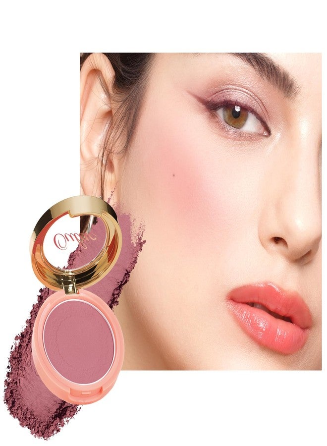 OULAC Blush Makeup Powder Mauve| Natural Matte Blush Cool Tone Skin Light Meidum | Buildable & Light Weight Smooth| Cruelty-Free blush Vegan | 4.8g 11 Fatal Seduction - Image 1